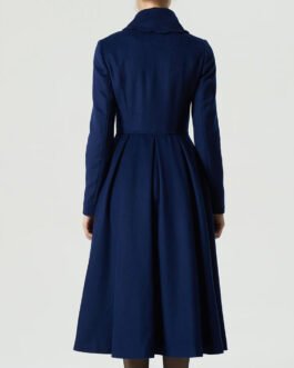 Women’s 1971’s Princess Navy Blue Wool Coat