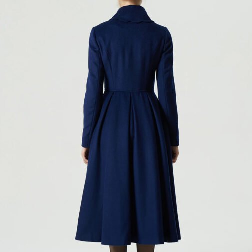 Women’s 1971’s Princess Navy Blue Wool Coat - Image 2