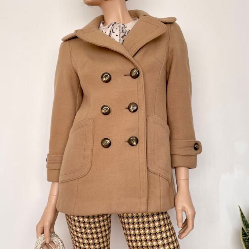 Women’s 1960’s Brown Wool Peacoat - Image 3