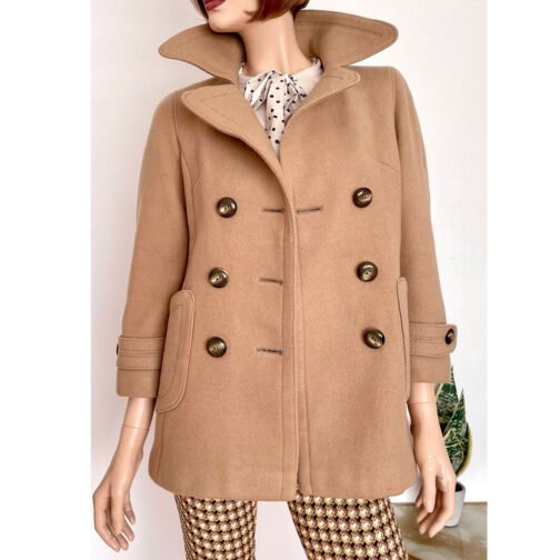 Women’s 1960’s Brown Wool Peacoat