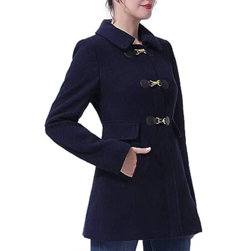 Women’s Amy Toggle Navy Coat - Image 7