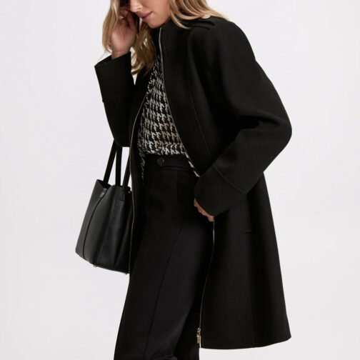 Women’s Wool Zip Front Coat - Image 12