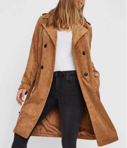 Women’s Tobacco Brown Trench Belted Coat - Image 5