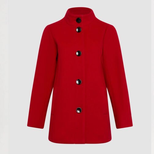 Women’s Stretch Red Wool Jacket - Image 3