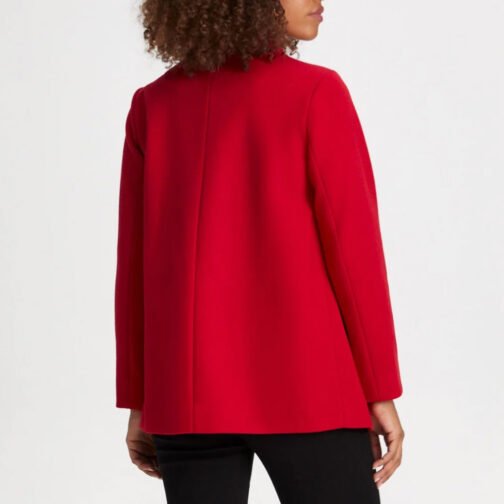Women’s Stretch Red Wool Jacket - Image 2