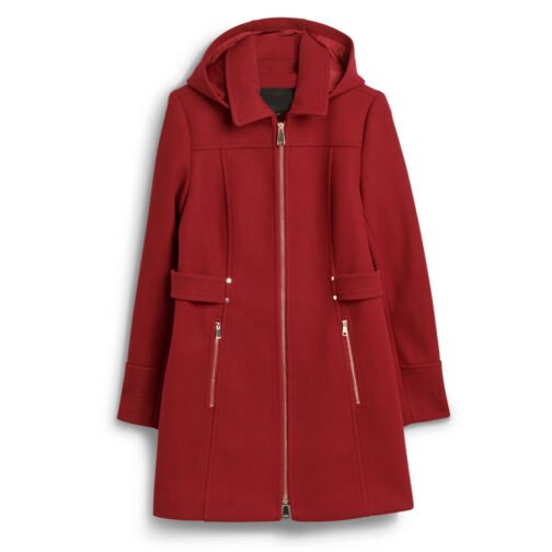 Women’s Wool Tab Detail Hooded Coat