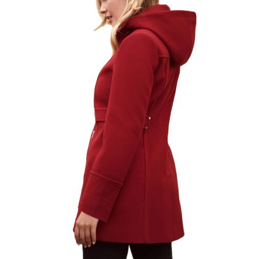 Women’s Wool Tab Detail Hooded Coat - Image 5