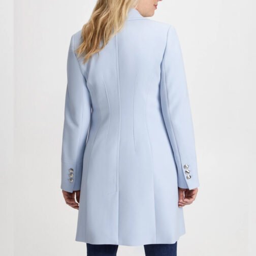 Women’s Tricotine Button Front Wool Coat - Image 6