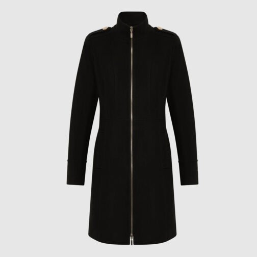 Women’s Wool Zip Front Coat - Image 3