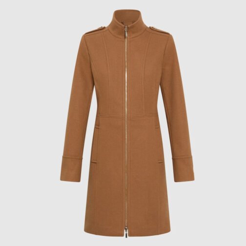 Women’s Wool Zip Front Coat - Image 2