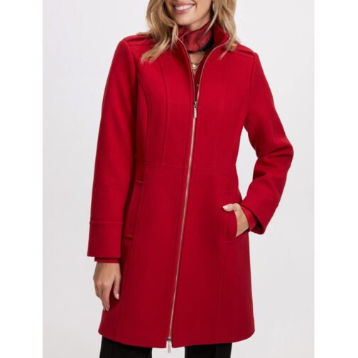 Women’s Wool Zip Front Coat - Image 7