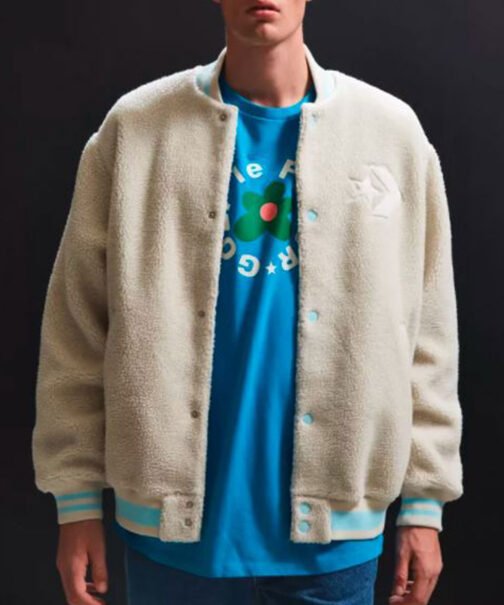 X Converse Golf Le Fleur Bomber Sherpa Jacket - Image 3