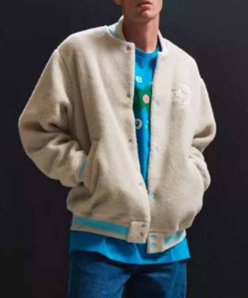X Converse Golf Le Fleur Bomber Sherpa Jacket - Image 5