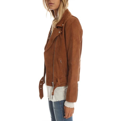 You Me Her S02 Priscilla Faia Brown Suede Jacket - Image 4