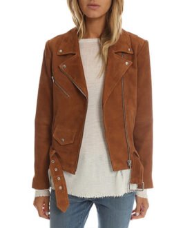 You Me Her S02 Priscilla Faia Brown Suede Jacket