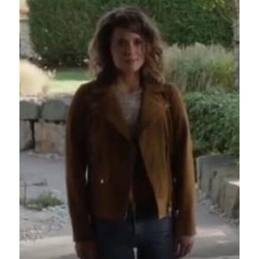 You Me Her S02 Priscilla Faia Brown Suede Jacket - Image 5