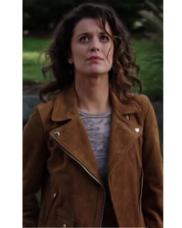You Me Her S02 Priscilla Faia Brown Suede Jacket