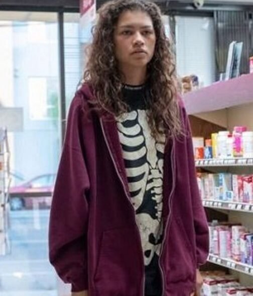 Zendaya Euphoria Zip Up Hoodie - Image 5