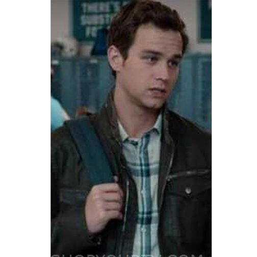 13 Reasons Why S04 Brandon Flynn Leather Jacket - Image 2