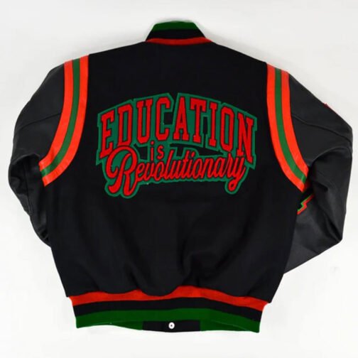 1619 Freedom School Motto 2.0 Letterman Jacket - Image 2