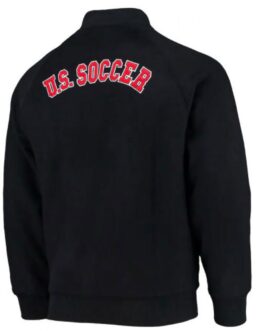Us Soccer Club Level Raglan 5th and Ocean By New Era Black Wool Jacket