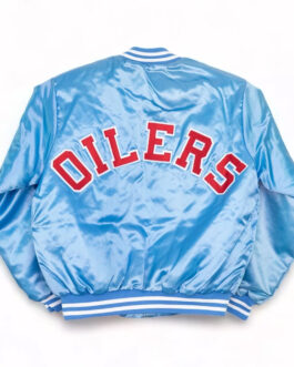 Houston Oilers 80’s Light Blue Satin Jacket