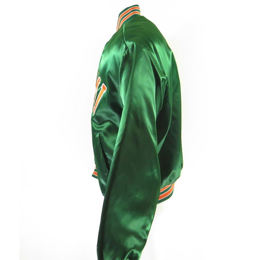80’s Miami Hurricanes Green Jacket - Image 3