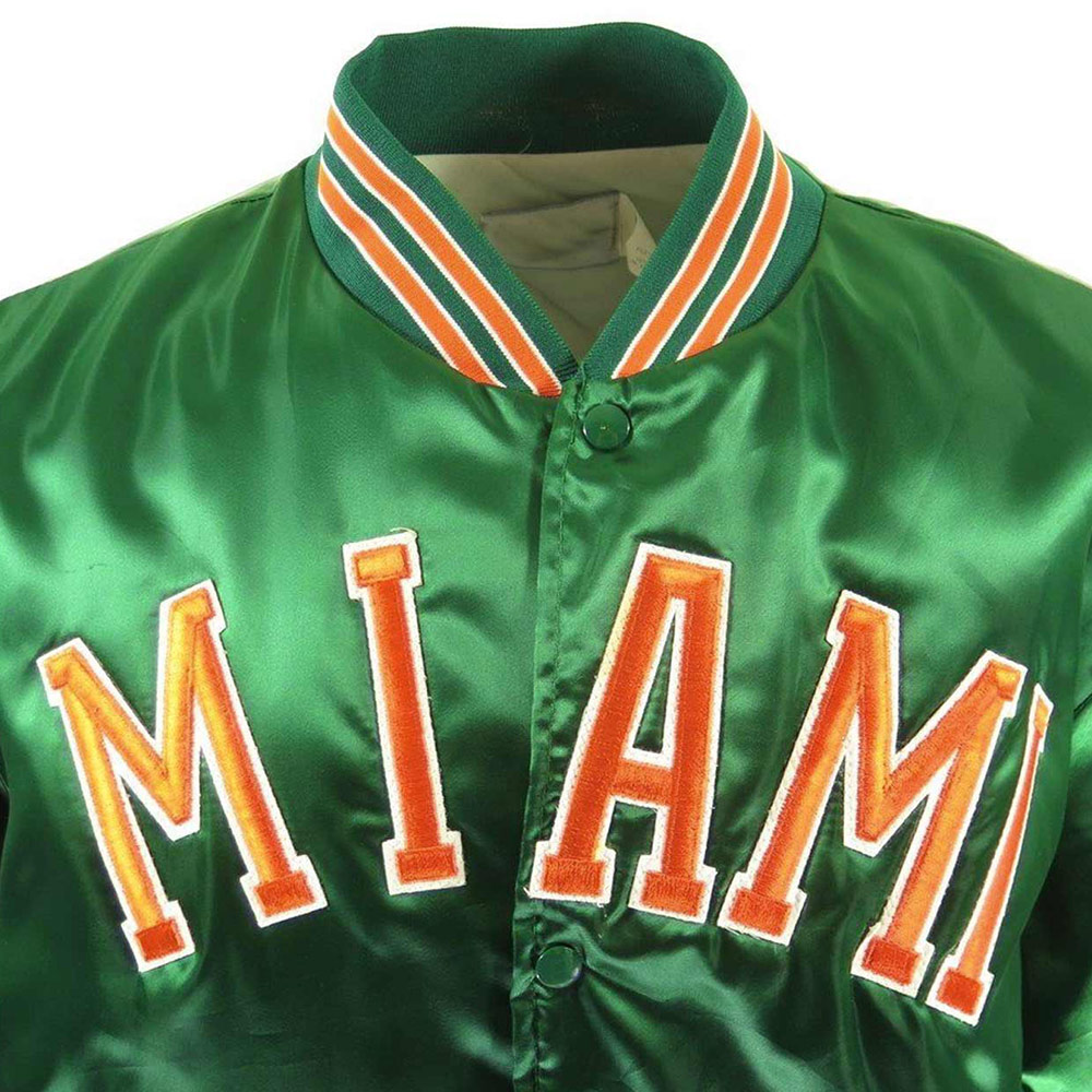 80’s Miami Hurricanes Green Jacket - Image 5