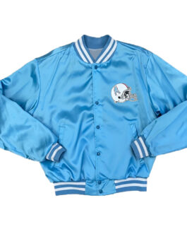 Houston Oilers 90’s Light Blue Satin Jacket