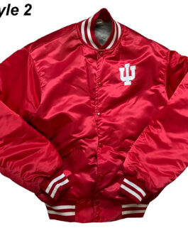 90’s Indiana Hoosiers Red Bomber Jacket