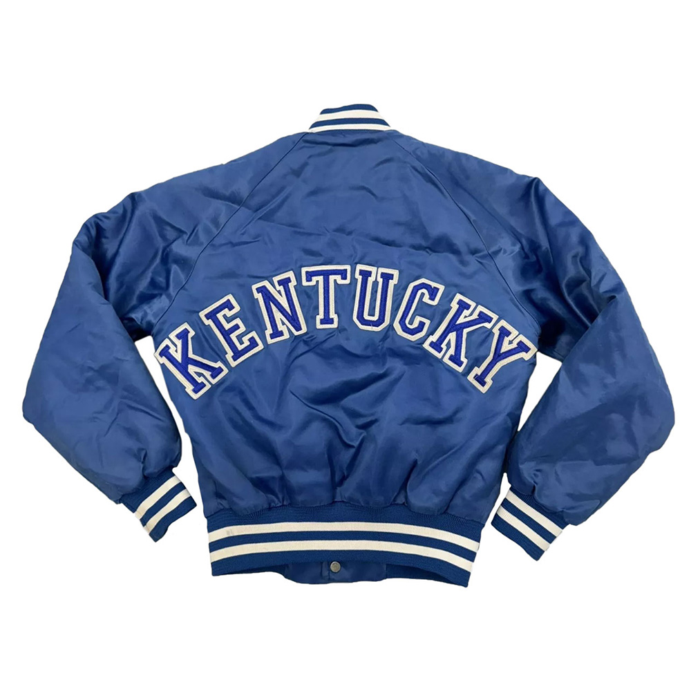 90’s Kentucky Wildcats Blue Bomber Jacket - Image 2