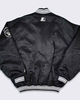 90’s Oakland Raiders Black Bomber Jacket