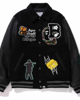 A Bathing Ape Bape Varsity Jacket