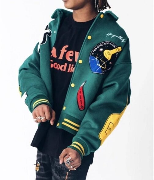 Letterman A Few Good Kids Classic Green Jacket - Image 4