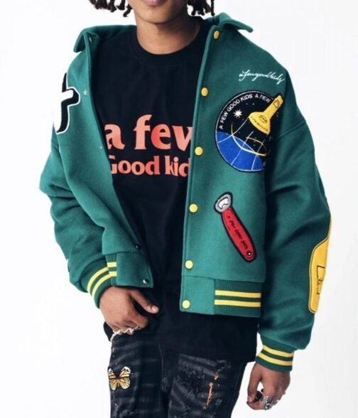 Letterman A Few Good Kids Classic Green Jacket - Image 3
