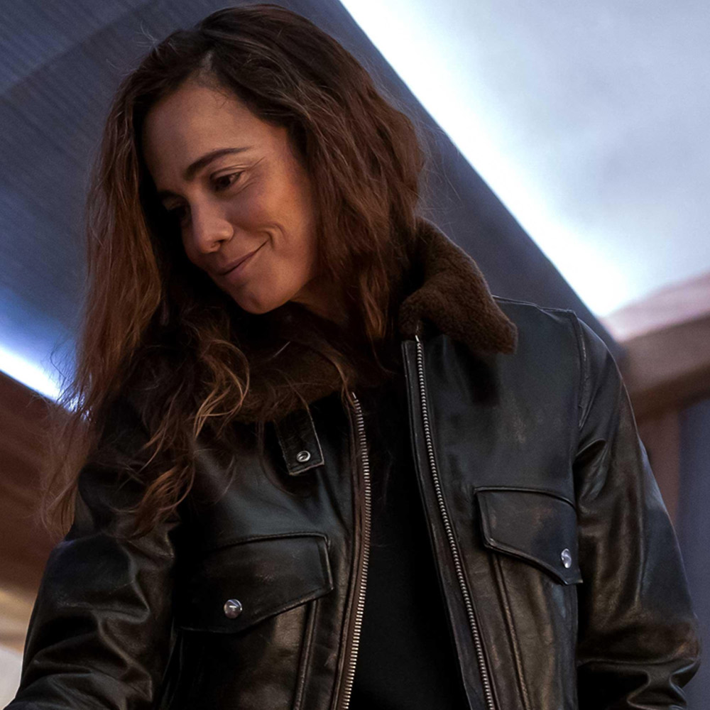 A Murder at the End of the World Alice Braga Leather Jacket - Image 7