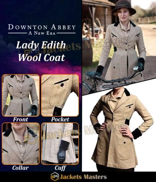 A New Era Laura Carmichael Downton Abbey Khaki Coat - Image 4