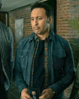 Evil S03 Aasif Mandvi Suede Leather Jacket