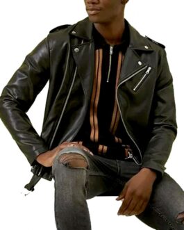 Wecrashed Jared Leto Black Leather Biker Jacket