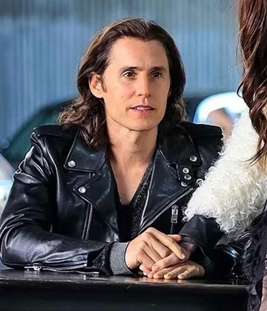 Wecrashed Jared Leto Black Leather Biker Jacket - Image 3