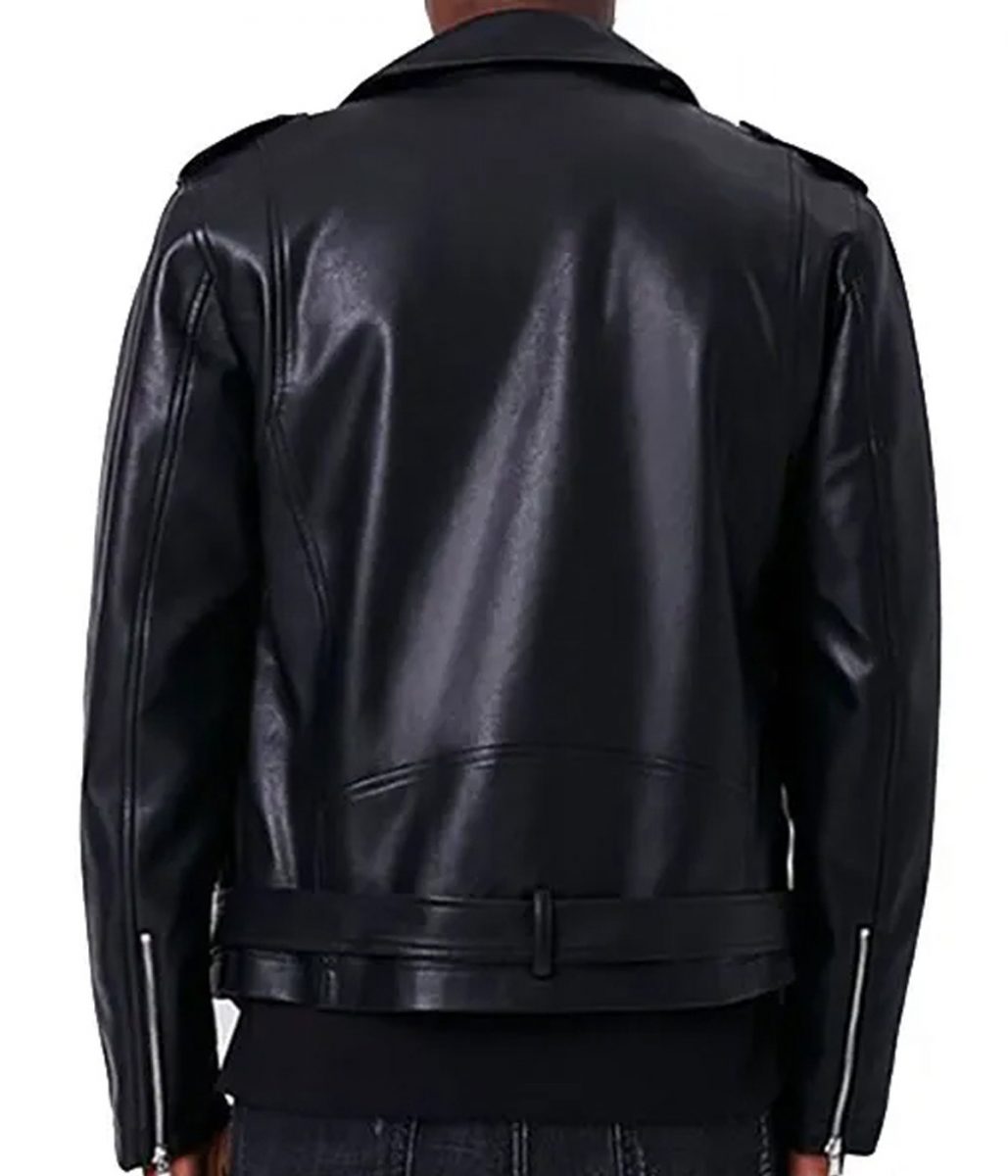 Wecrashed Jared Leto Black Leather Biker Jacket - Image 4
