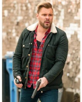 John Flueger Chicago P.D. Patrick Jacket with Fur Collar