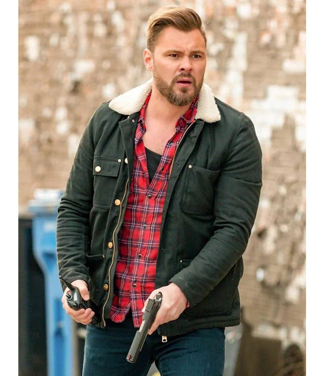 John Flueger Chicago P.D. Patrick Jacket with Fur Collar