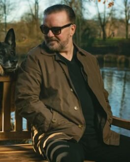 After Life Season 03 Ricky Gervais Brown Jacket