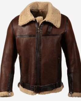 Dark Winds S01 Joe Leaphorn Brown Shearling Leather Jacket