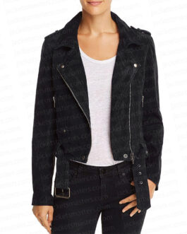 Head of the Class Isabella Gomez Black Suede Jacket