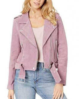 Head of the Class Isabella Gomez Pink Suede Jacket
