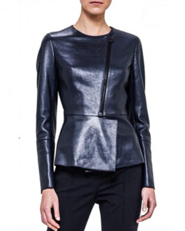 The Good Wife Julianna Margulies Peplum Leather Jacket