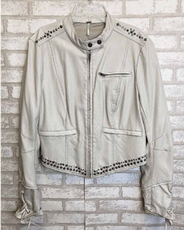 Pretty Little Liars S05 Sasha Pieterse White Leather Jacket