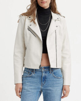 Pretty Little Liars S02 Sasha Pieterse White Leather Jacket